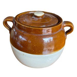 Vintage double handle cookie jar